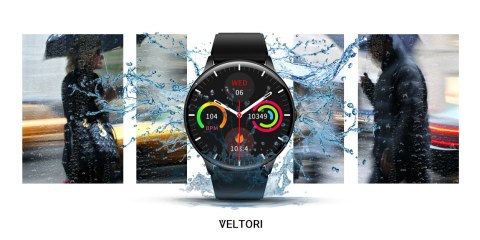 Smartwatch VELTORI VT160-1 Czarny Pasek Silikonowy