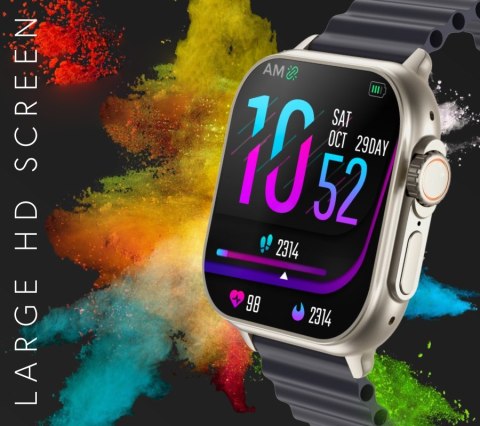 Smartwatch Męski RUBICON RNCF17 Tytan/Black SMARUB268
