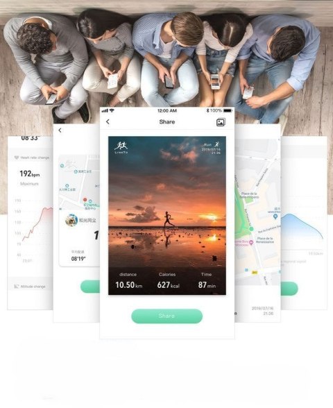 SMARTWATCH DAMSKI G. Rossi G.RSF1-4C2-1 rosegold/black + dodatkowy PASEK (sg003b)