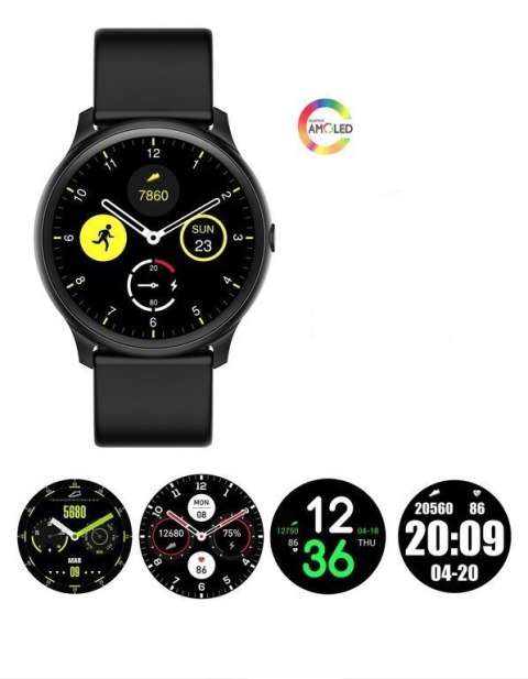 SMARTWATCH MĘSKI G. Rossi G.RSWSF1-3C1-1 silver/black + dodatkowy PASEK (sg003a)