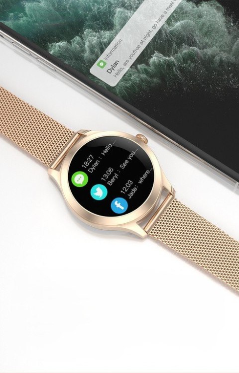 SMARTWATCH DAMSKI G. Rossi SW014-2 rosegold (sg009b)