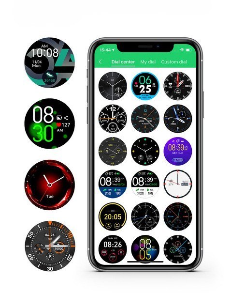 SMARTWATCH MĘSKI G. Rossi SW018-1 silver/black (sg012a) WŁASNE TARCZE