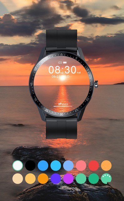 SMARTWATCH MĘSKI G. Rossi SW018-5 black/blue (sg012e) WŁASNE TARCZE