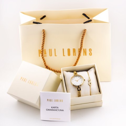 KOMPLET PREZENTOWY DAMSKI PAUL LORENS Zegarek + bransoletka (zg507d)