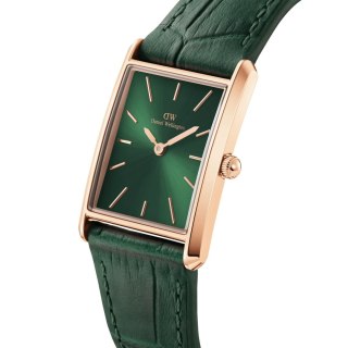ZEGAREK DAMSKI DANIEL WELLINGTON Bound Crocodile Emerald Rose Gold 22mm DW00100694 + BOX