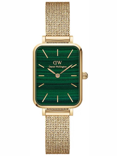 ZEGAREK DAMSKI DANIEL WELLINGTON Quadro Pressed Evergold Emerald 20mm DW00100561+ BOX (zw505m)