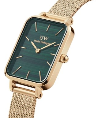 ZEGAREK DAMSKI DANIEL WELLINGTON Quadro Pressed Evergold Emerald 20mm DW00100561+ BOX (zw505m)