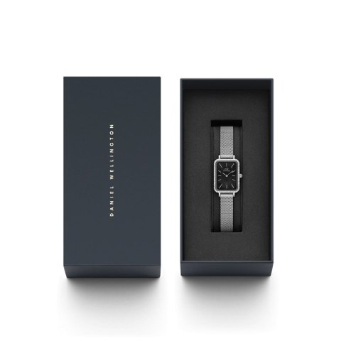 ZEGAREK DAMSKI DANIEL WELLINGTON Quadro Silver Mesh DW00100667 + BOX (zw519k)