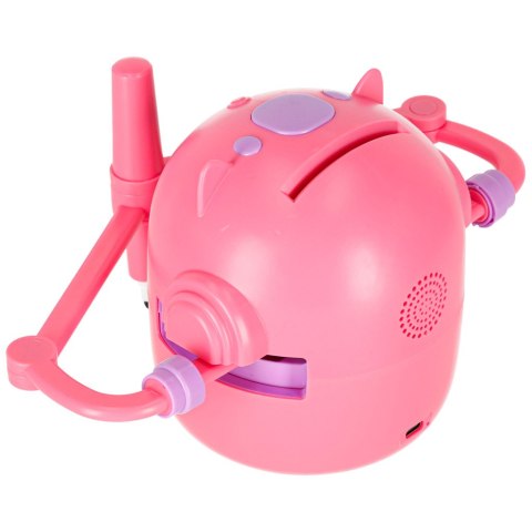 Robot edukacyjny interaktywny nauka rysowania pisania zestaw fiszki mazaki różowy
