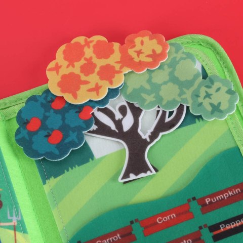 Książeczka sensoryczna edukacyjna manipulacyjna farma