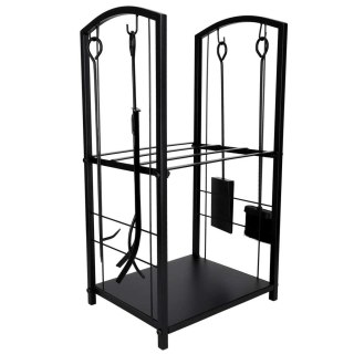 Stojak na drewno kominkowe regał metalowy akcesoria do kominka