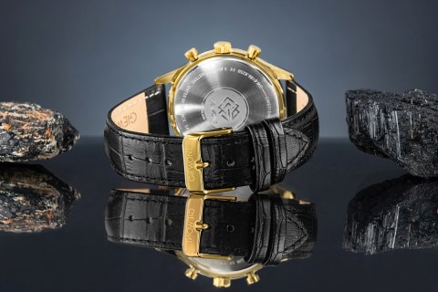 Zegarek Męski Giewont Chronograph Sapphire Czarno Złoty GW6310-A4