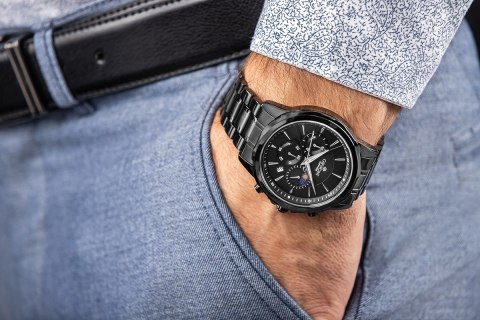 Zegarek Męski Giewont Chronograph Sapphire Czarny GW9460-B1