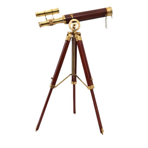 Duża mosiężna luneta na trójnogu - Wysokość maksymalna 57 cm - TDBL