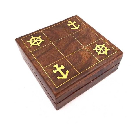 Kółko i Krzyżyk Drewniane Marynistyczne - Prezent dla Żeglarza - SE-2546