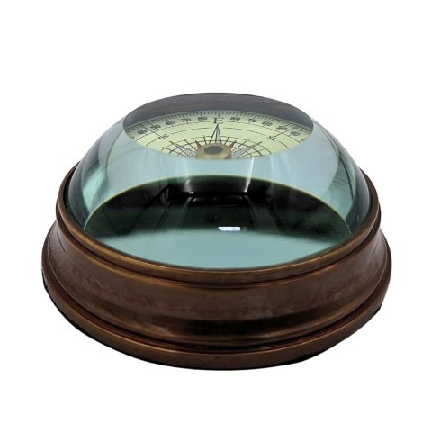 Kompas soczewkowy - mosiądz i szkło - NC2119