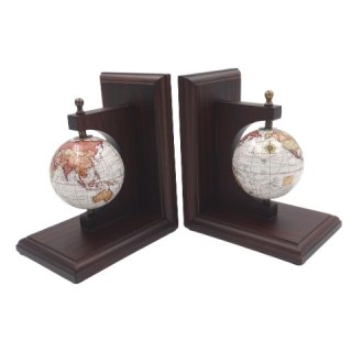 Podpórki do Książek Globusy - Bookend - Elegancka Dekoracja Retro - NC2677C