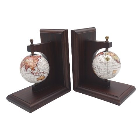 Podpórki do Książek Globusy - Bookend - Elegancka Dekoracja Retro - NC2677C