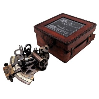 Sekstant Mosiężny w Pudełku Skórzanym - NC1514B