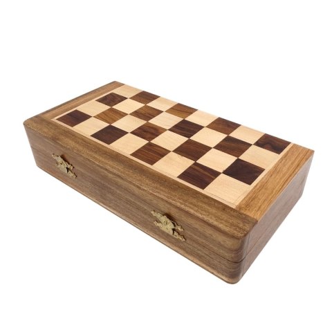 Szachy Drewniane Magnetyczne 30x30cm Składane - G614