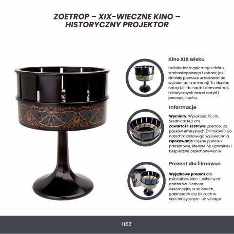 Zoetrop - XIX-wieczne kino - Historyczny Projektor - H68