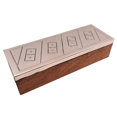 Domino w Pudełku Drewnianym z Aluminiowym Topem - DO-017