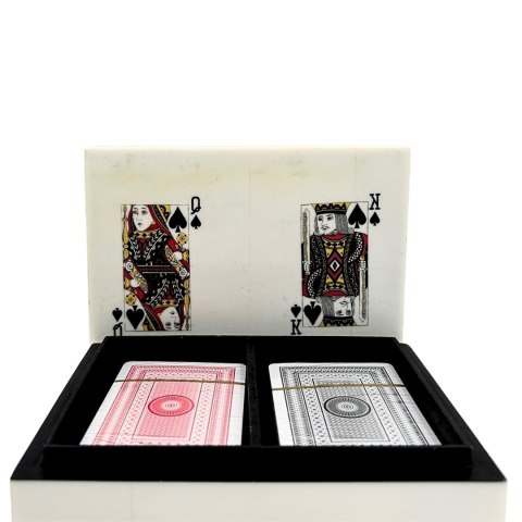 Dwie Talie Kart w Pudełku z Żywicy - Elegancki Prezent dla Gracza - G1220A