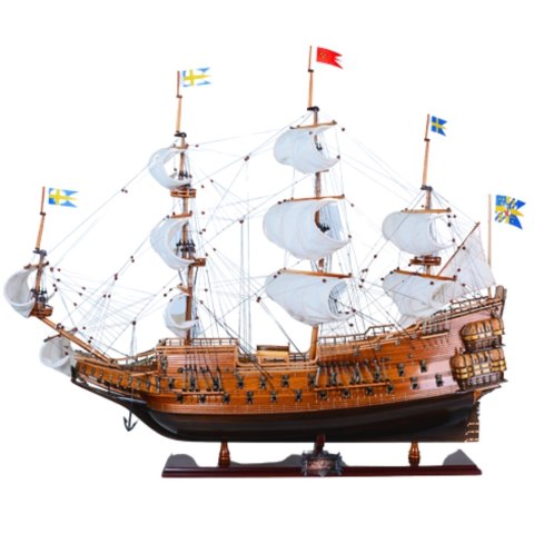 Ekskluzywny model żaglowca Vasa z rozwiniętymi żaglami - Vasa80R