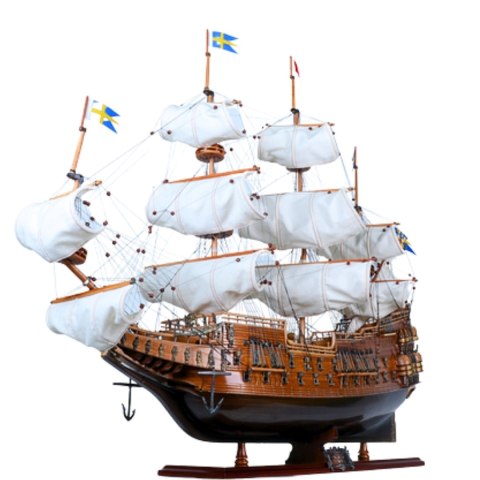 Ekskluzywny model żaglowca Vasa z rozwiniętymi żaglami - Vasa80R