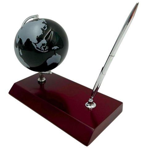 Elegancki Zestaw Dekoracyjny na Biurko Globus Stojak na Długopis - Prezent dla Szefa - WBK