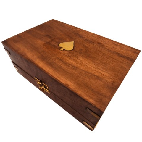 Elegancki Zestaw do Pokera w Pudełku Drewnianym - 100 żetonów - DNU-102