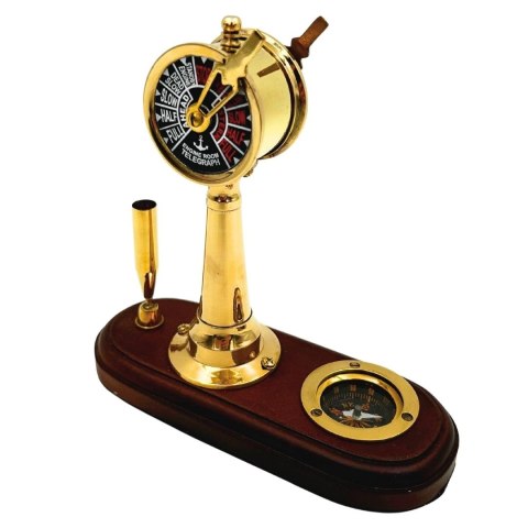 Elegancki Zestaw na Biurko - Telegraf Maszynowy, Kompas, Uchwyt na długopis - TT018