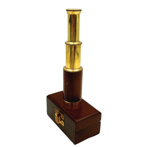 Luneta Mosiężna w Pudełku Drewnianym - HT06