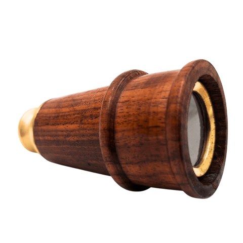 Lunetka Retro Mosiężno-Drewniana - HT021