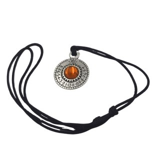 Naszyjnik Zegarek Słoneczny - Saturn - Posrebrzany Zamak + Czeski kryształ - SAT26