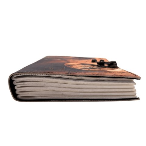 Notes Skórzany Kompas Retro Vintage 200 stron - Prezent dla Podróżnika - AH10A