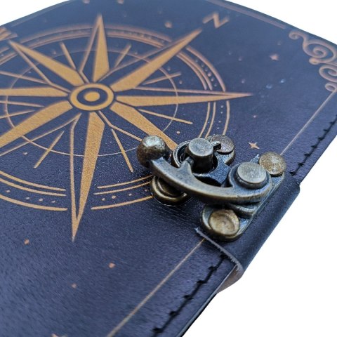 Notes Skórzany Róża Wiatrów Retro - Prezent dla żeglarza - AH09