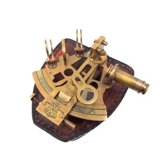 Sekstans w skórzanym etui - Prezent dla żeglarza - NSLB72/4