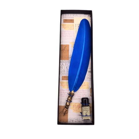 Zestaw do kaligrafii - niebieskie pióro - 7651