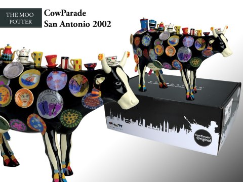 CowParade Houston 2001, The Moo Potter, autor: Meredith McCord.