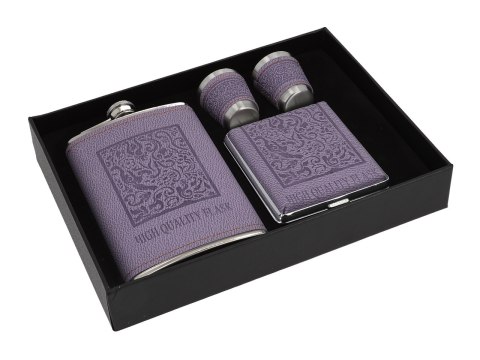 Kpl. Piersiówka + 1 kieliszk+ papierośnica