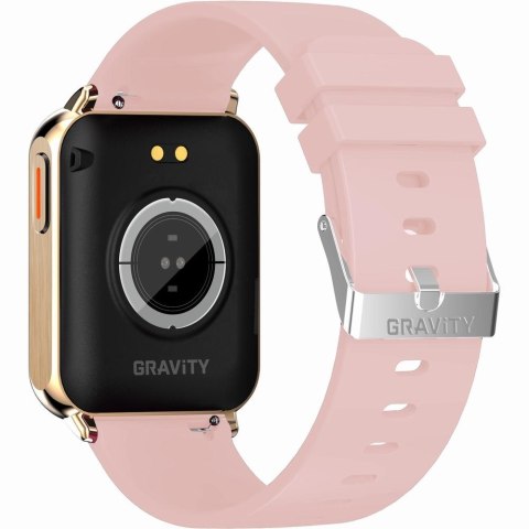 Smartwatch Gravity Różowe Złoto Różowy 2 Paski GT17-1