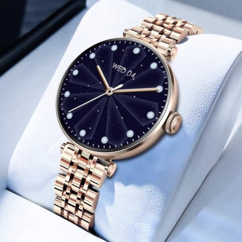 Smartwatch Gravity Różowe Złoto-srebrny Różowy 2 Paski GT26-4