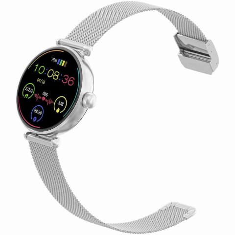 Smartwatch Gravity Srebrno Biały 2 Paski GT26-8