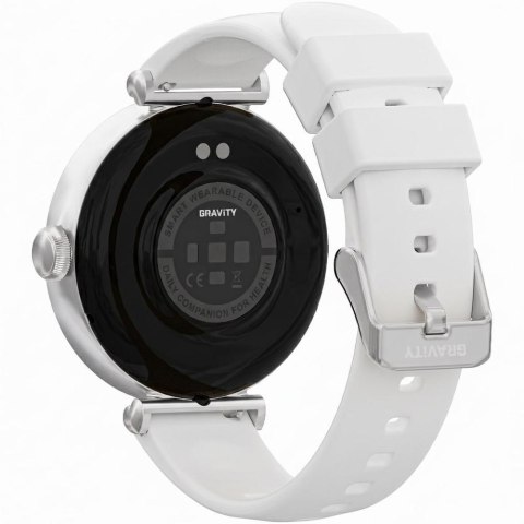Smartwatch Gravity Srebrno Biały 2 Paski GT26-8