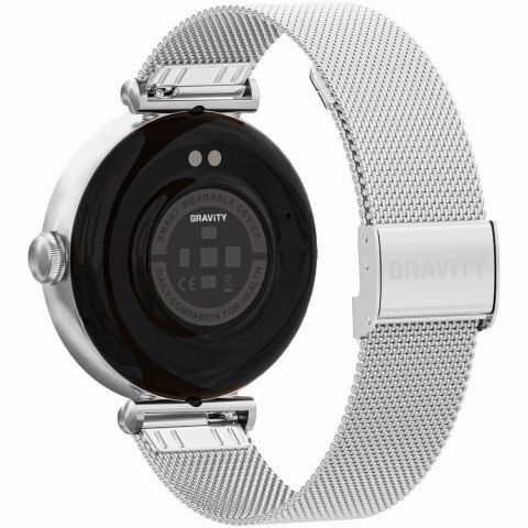Smartwatch Gravity Srebrno Biały 2 Paski GT26-8