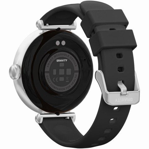 Smartwatch Gravity Srebrno Różowe Złoto Czarny 2 Paski GT26-5