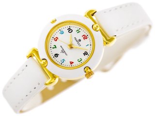 ZEGAREK DZIECIĘCY PERFECT LP152-01 - KOMUNIJNY - biały (zp811d)