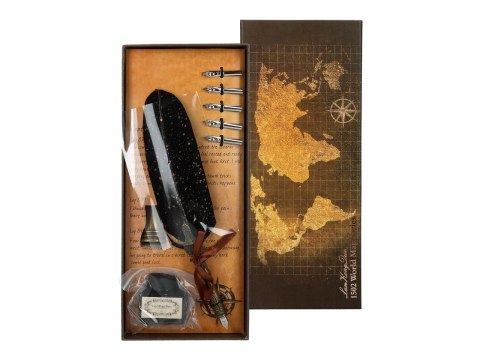 Zestaw piśmienniczy - Pióro z wymiennymi stalówkami i atramentem