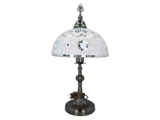 Lampa stołowa - abażu, biały